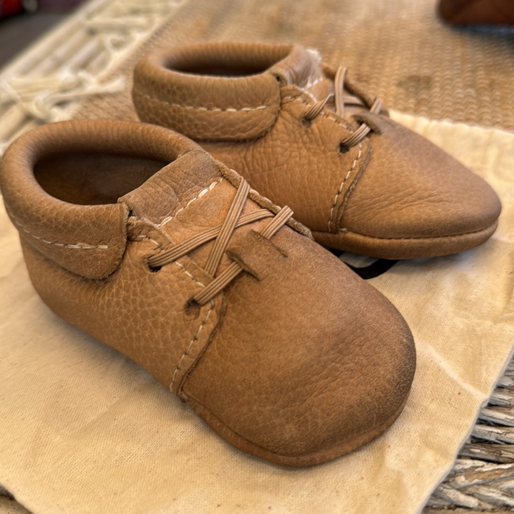 Weathered Brown Oxford Baby Shoe Freshly picked size 3